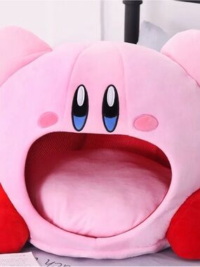 Kirby Plush Pet Cave Bed - Pink with Red Accents